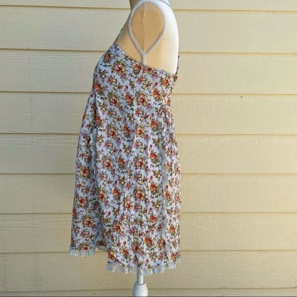 Anthropologie Staring at Stars Floral Strappy Mini Dress M Coquette Cottagecore - Picture 9 of 9